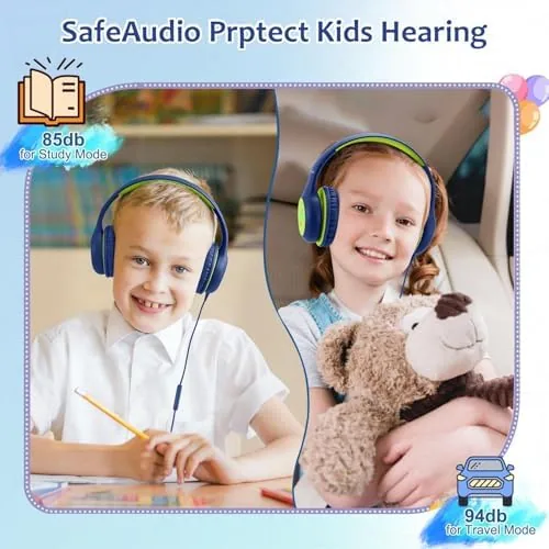Close look at the Voopwink Kids Headphones Wired with Microphone, USB Type C Headphones build quality