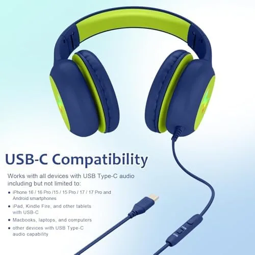 Testing the Voopwink Kids Headphones Wired with Microphone, USB Type C Headphones over two weeks