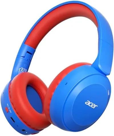 Overview of the acer Kids Bluetooth Headphones, 85/94dB Volume Limited, 60H Playtime, Bluetooth