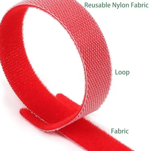 Close look at the 102 Pcs Cable Ties, 4+6+8+10 inch Reusable Multi-Colour Cable Ties build quality