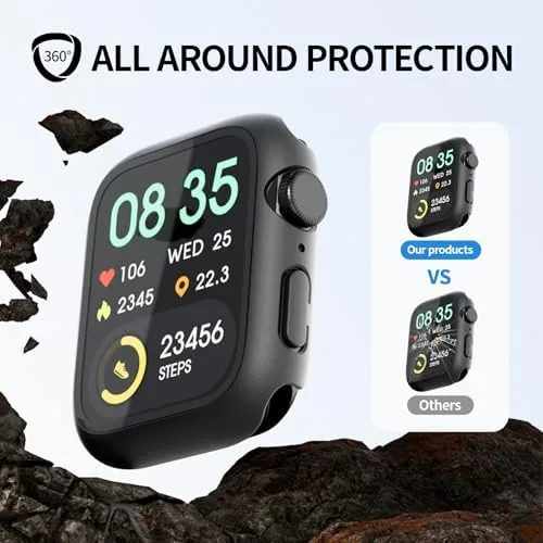 Another view of the 2 Pack Tempered Glass Case Compatible for Apple Watch, Hard