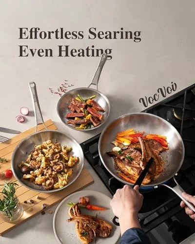 A steak searing in the skillet with a glossy pan sauce forming