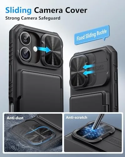 The ATATOO for iPhone 17 Case Wallet with 2X Privacy Screen in real use