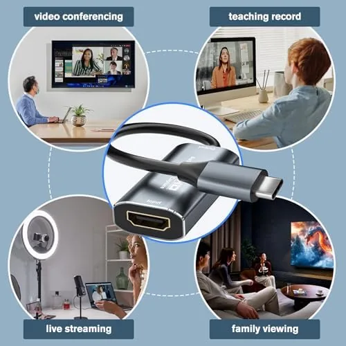 The Video Capture Card, 4K USB3.0 HDMI to USB C, 1080P60FPS compared in context