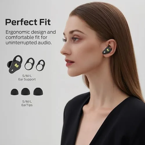 Close look at the Monster N-Lite 210 Wireless Earbuds, Bluetooth 5.4 in-Ear Stereo Headphones build quality