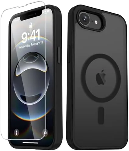 YENAPOON for iPhone 17e Case, iPhone 16e Case, Magnetic Cover, Black | Fit for Review: Tested and Rated