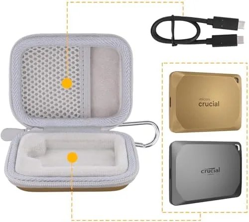 Close look at the Aenllosi Hard Case for Crucial X10 Pro X10 X9 X9 build quality