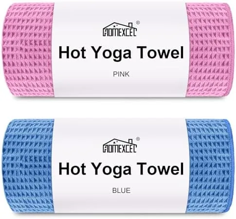 HOMEXCEL 2PK Yoga Mat Towels for Hot Workout, Ultra-Absorbent, 26.5" x 72" | Microfiber Review: Tested and Rated