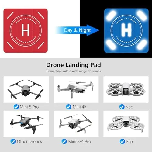 Close look at the FPVtosky Drone Landing Pad Weighted, Nighttime Reflective & Foldable Launch build quality