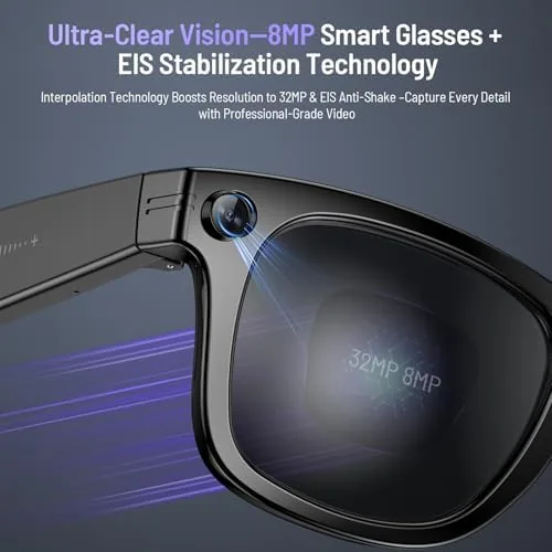 Close look at the Upgraded AI Smart Glasses, 4K POV Camera, Open-Ear Audio & build quality