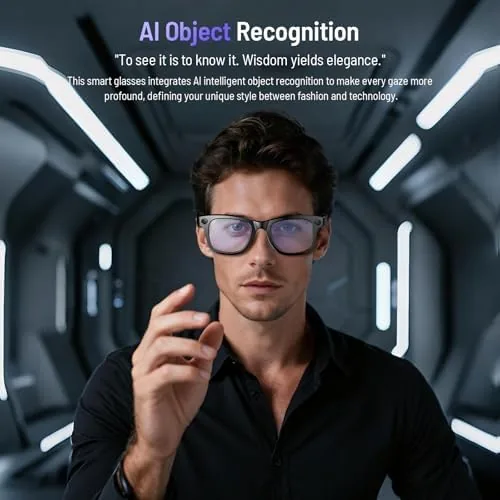 Another view of the Upgraded AI Smart Glasses, 4K POV Camera, Open-Ear Audio &