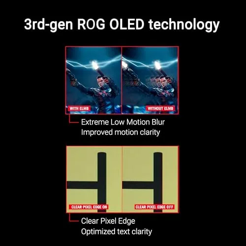 A fast-paced shooter game showing sharp motion on the 240Hz OLED panel