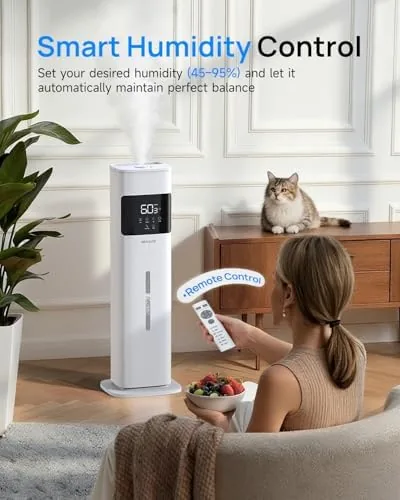 The Humidifiers for Bedroom, Humidifier Large Room, White | Warm & in real use