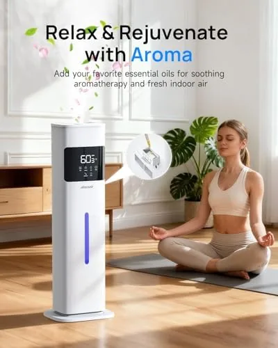 The Humidifiers for Bedroom, Humidifier Large Room, White | Warm & compared in context