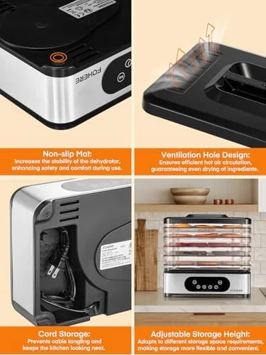 Testing the FOHERE Food Dehydrator, 5 BPA-Free Tray Dehydrators, 11.42" Stackable Trays over two weeks