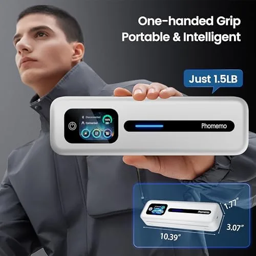 Another view of the Phomemo M832D Touchscreen Portable Printer Inkless Thermal Wireless Travel |