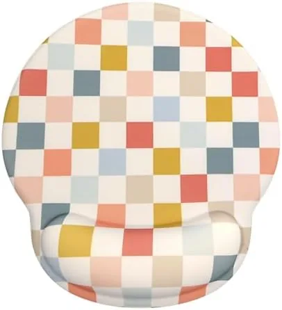 Retro Checkered Mouse Pad with Support Wrist Rest,Cute Funny Boho Ergonomic Mouse Pad with Review: Tested and Rated