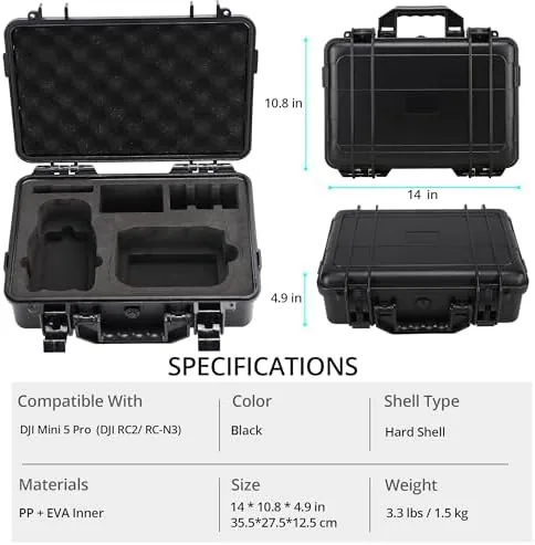 The hard case strapped to a hiking backpack on a mountain trail