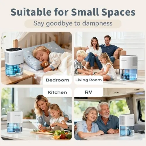 Testing the Small Dehumidifier for Home 44OZ Quiet with Auto Off & over two weeks