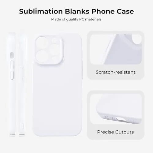 Close look at the HTVRONT Sublimation Phone Case Blanks - 6 Pack for iPhone16Pro build quality