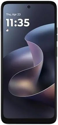 The Moto g 2026 showing the home screen with battery status at the top