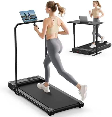 Walking Pad Treadmill Review: A Folding Treadmill With a Handle Bar for Small Spaces