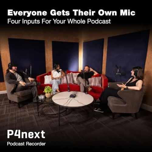 Close look at the Zoom PodTrak P4next Podcast Recorder with 4 Inputs + AI build quality