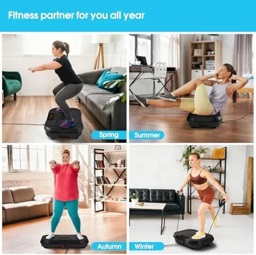 The SoftGym vibration plate beside a basic single speed plate