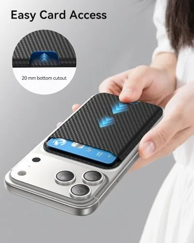The TWZKG for MagSafe Wallet, 3 Cards Holder, Slim Magnetic Phone in real use