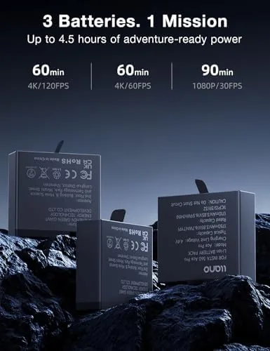 Detail shot of the llano AC3 30W Fast Charger Case with 3 Pack 1750mAh features