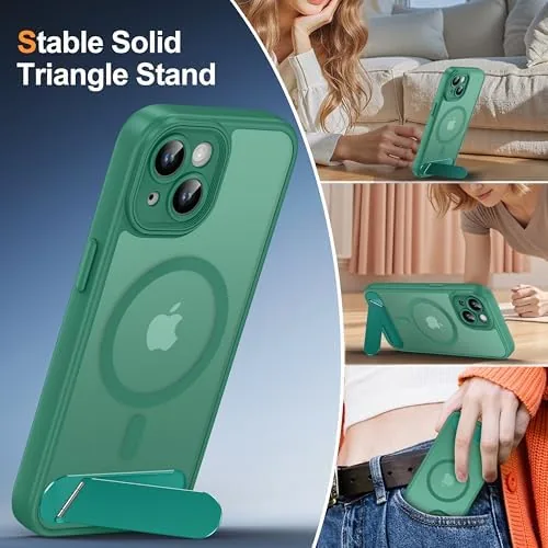 The Magnetic Compatible with iPhone 15 Case, [Built-in Invisible Kickstand][Compatible with in real use