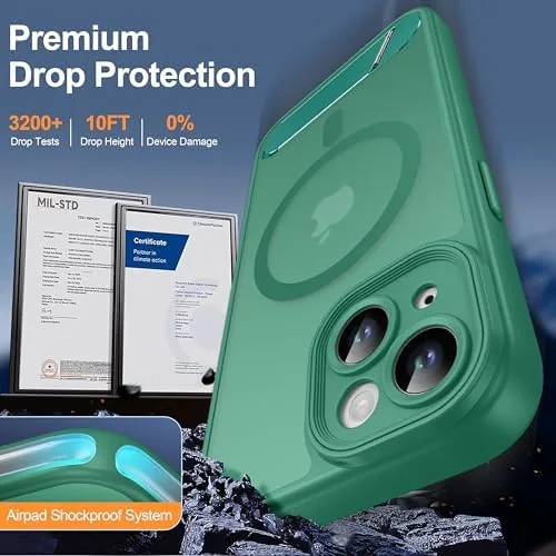 Another view of the Magnetic Compatible with iPhone 15 Case, [Built-in Invisible Kickstand][Compatible with