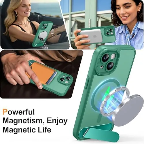 The Magnetic Compatible with iPhone 15 Case, [Built-in Invisible Kickstand][Compatible with compared in context