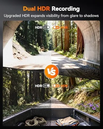 Another view of the WOLFBOX X5 Duo 4K+2.5K Dash Cam Anti-Shake, 8MP STARVIS 2