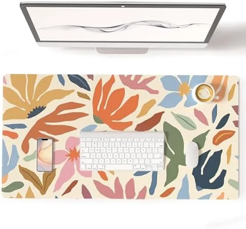 Colorful Star Abstract Floral PU Leather Large Mouse Pad, 31.5" x 15.7" | Waterproof Review: Tested and Rated