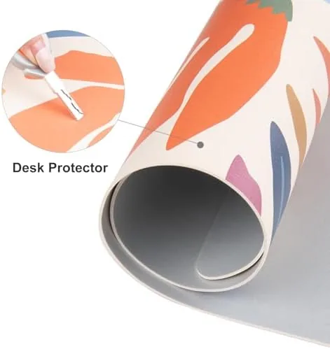 Testing the Colorful Star Abstract Floral PU Leather Large Mouse Pad, 31.5" over two weeks