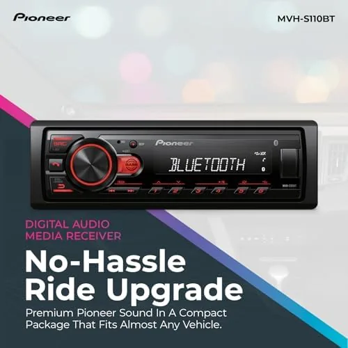 Close look at the Pioneer MVH-S110BT 1-Din Digital Media Car Stereo with Bluetooth | build quality