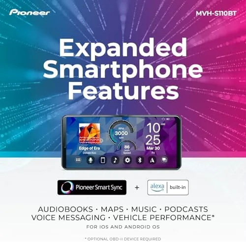 The Pioneer MVH-S110BT 1-Din Digital Media Car Stereo with Bluetooth | in real use