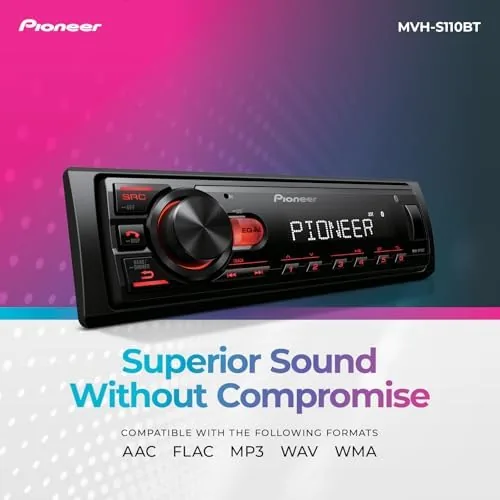 The Pioneer MVH-S110BT 1-Din Digital Media Car Stereo with Bluetooth | compared in context