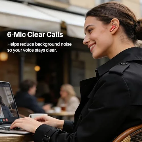 Another view of the TOZO Hybrid Active Noise Cancelling in Ear Wireless Earbuds, 68H