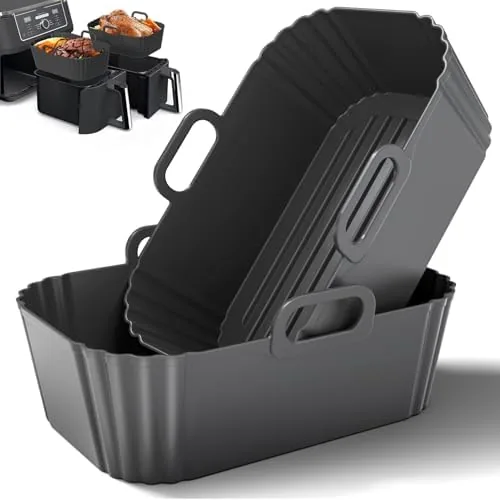 Silicone Air Fryer Liners 2 Pack, Reusable Liners for Ninja Foodi Dual DZ201 DZ401 Review: Tested and Rated