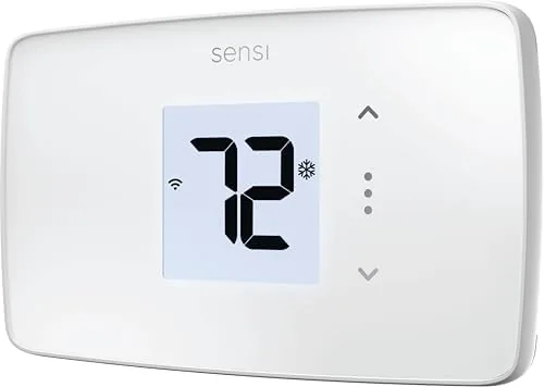 The Sensi app showing a weekly heating schedule on a phone