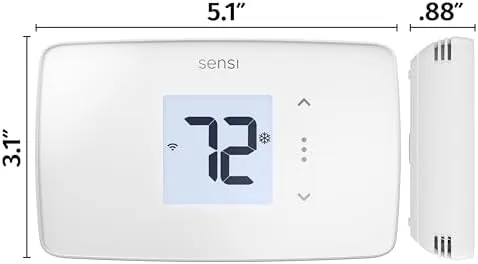 Installing the Sensi Lite thermostat with the included level and wire labels