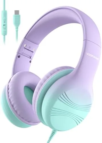Voopwink USB Type C Kids Headphones, Wired Headphones for Kids with Microphone 85/94dB Volume Review: Tested and Rated