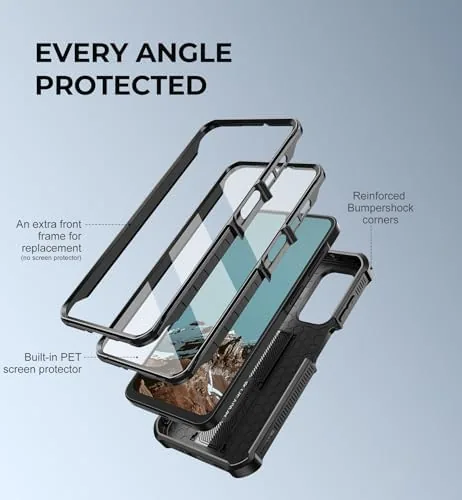 The Dexnor case next to a slim clear case for comparison