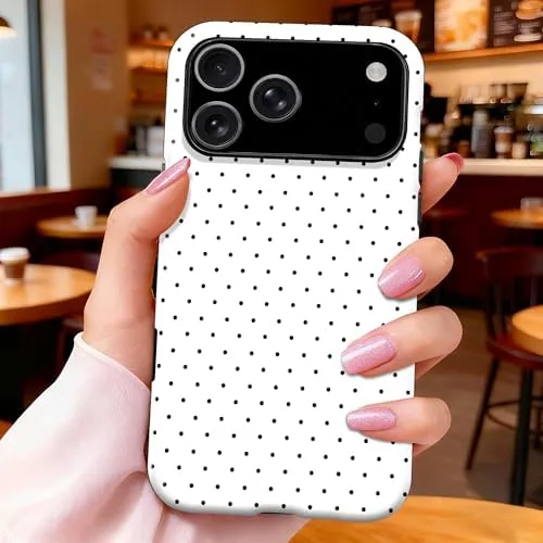 Close look at the for iPhone 17 Case,with Cute Fashion Polka Dot Aesthetics Design build quality