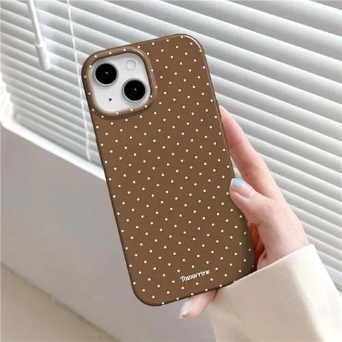 Close look at the inewateri Compatible with iPhone 13/14 Case with Cute Fashion Polka build quality