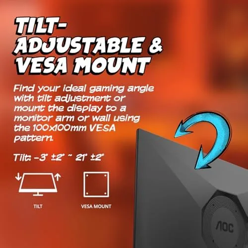 Another view of the AOC 25" Gaming Monitor FHD 260Hz Overclocked IPS G-SYNC Compatible