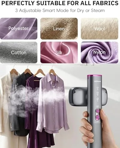 The OGHom Steamer for Clothes, 110-240V Travel Steamer & Iron 2 in real use