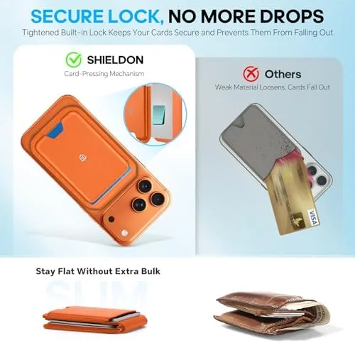 Testing the SHIELDON Genuine Leather Magnetic Wallet Stand for MagSafe, Orange | over two weeks